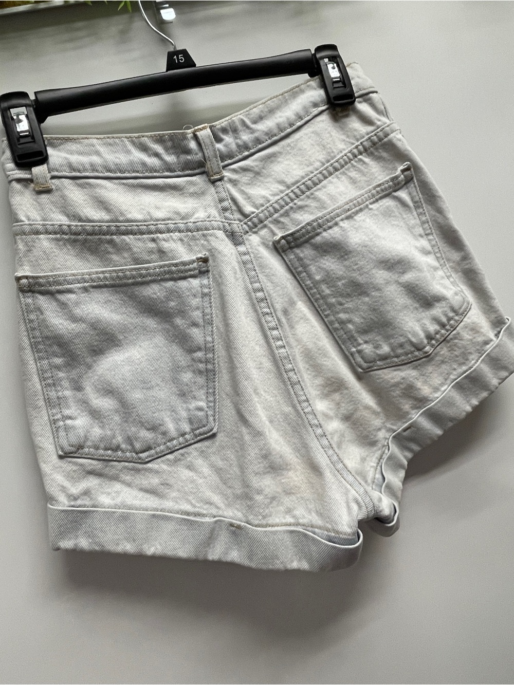 American Apparel Light Blue High-Rise Denim Shorts Size 28 - Picture 7 of 9